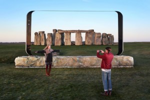 Riesen-Samsung Galaxy S8 Skulpturen Pop-up in Grobritannien