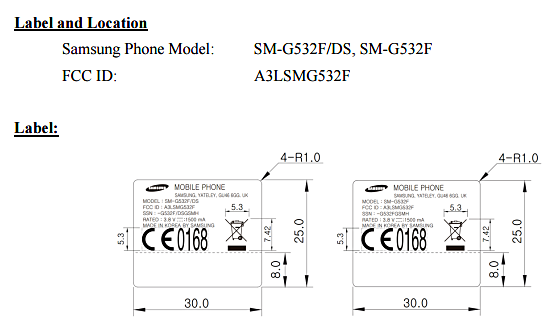 Samsung Galaxy Grand-Prime (2016) lscht FCC