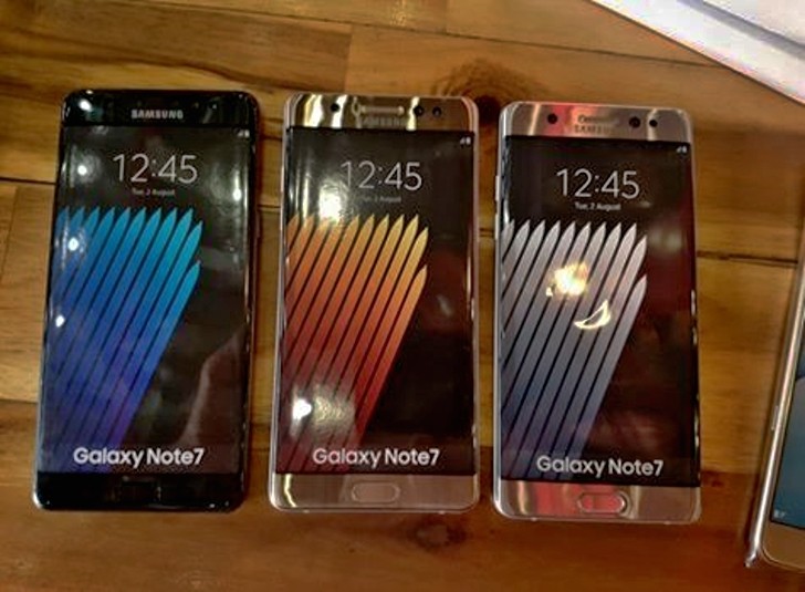 Samsung Galaxy Note 7: Box Leck in Live-Aufnahmen