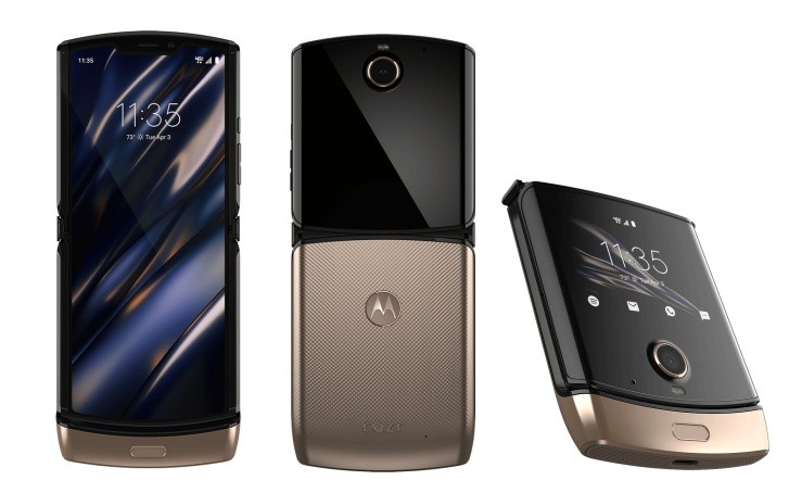 Die neuen Motorola Razr-Rendering-Modelle fr 2019 zeigen die bevorstehende goldene Farbe