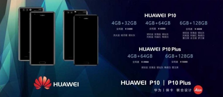 Huawei P10 und P10 Plus Versionen