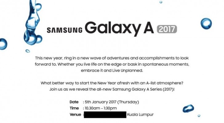 Samsung Galaxy A am 5. Januar 2017 starten
