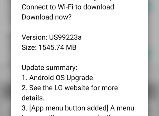 US Cellular LG G5 beginnt Nougat Update auch