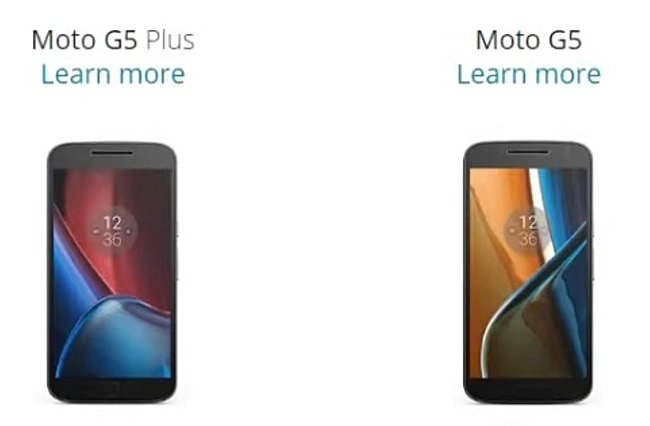 Gel�ste Motorola Moto G5 und G5 Plus Bilder und Spezifikationen Leck