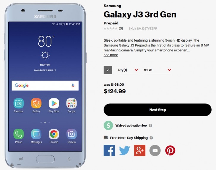 Verizon hat gerade ein Acht-Kern-Samsung Galaxy J3 V verffentlicht