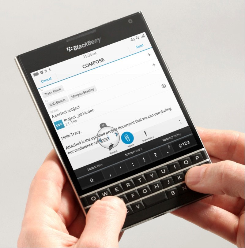 Blackberry Passport in der Praxis oder zu berprfen, wie die Menschen leben mit quadratischem Display