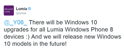 Windows 10 wird auf allen Lumia W8 gehen