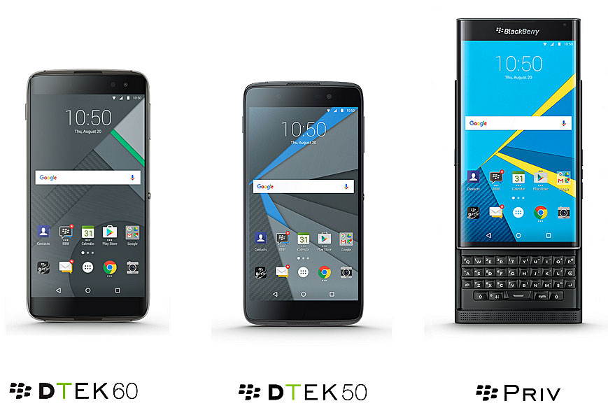 BlackBerry Priv, DTEK50 und DTEK60 alle Sicherheits-Patches erhalten