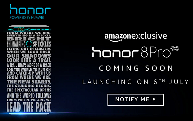 Huawei Honor 8 Pro Indien Start-Set fr 6. Juli