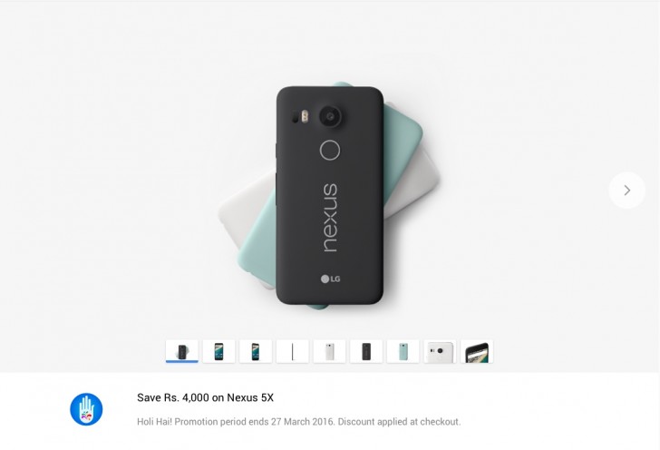 Nexus 5X im Google Store bis 27. Mrz in Indien