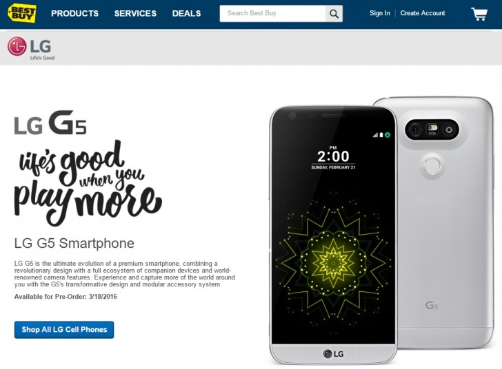 LG G: Start 18. Mrz