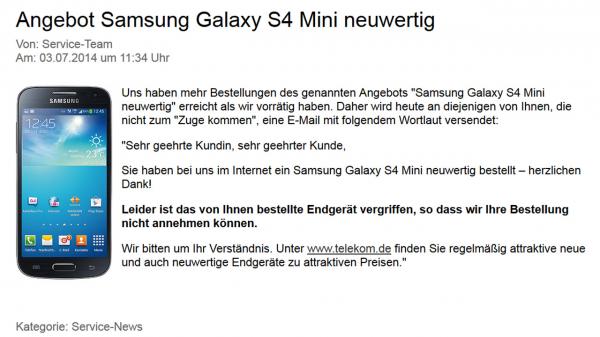 Das Samsung Galaxy S4 Mini fr 99 Euro!