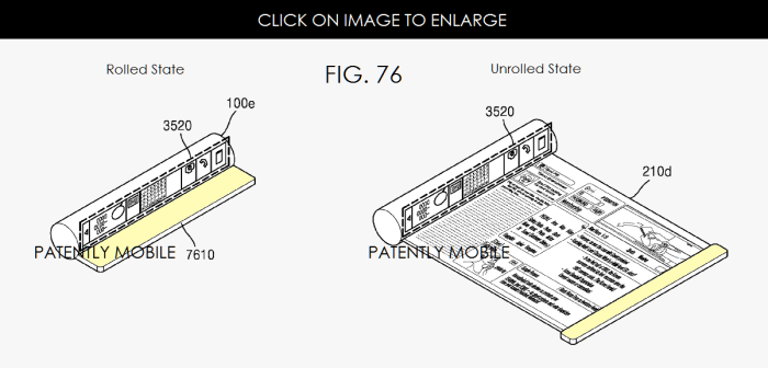 Scrollbares Display im Samsungs neuen Patent