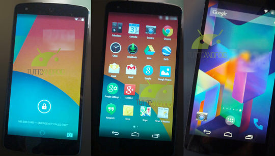 Nexus 5 zum ersten Mal mit Androide 4.4