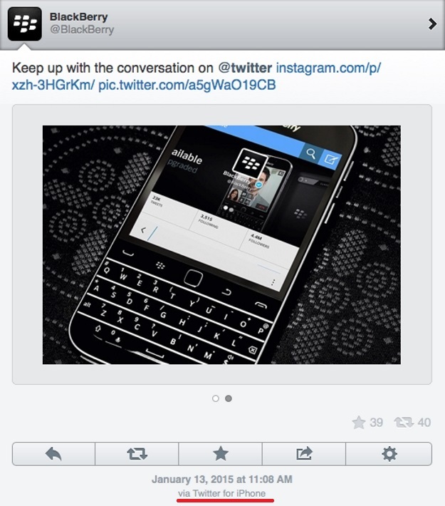 Blackberry Smartphone... mit dem iPhone?